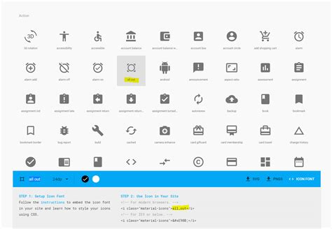 These elements primary serve as pre-styled content containers without any additional APIs. . Angular material icons